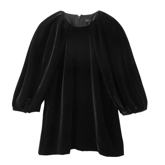 COS Velvet Puff-Sleeved Top dramatic pleated sleeve size 40 excellent condition - Picture 3 of 15